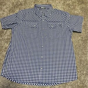 Xl men’s Stio blue gingham hiking shirt nwot